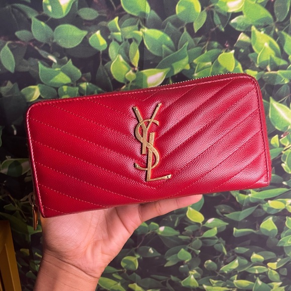 Yves Saint Laurent Accessories - YVES SAINT LAURENT WALLET 100% AUTHENTIC YSL LEATHER WALLET